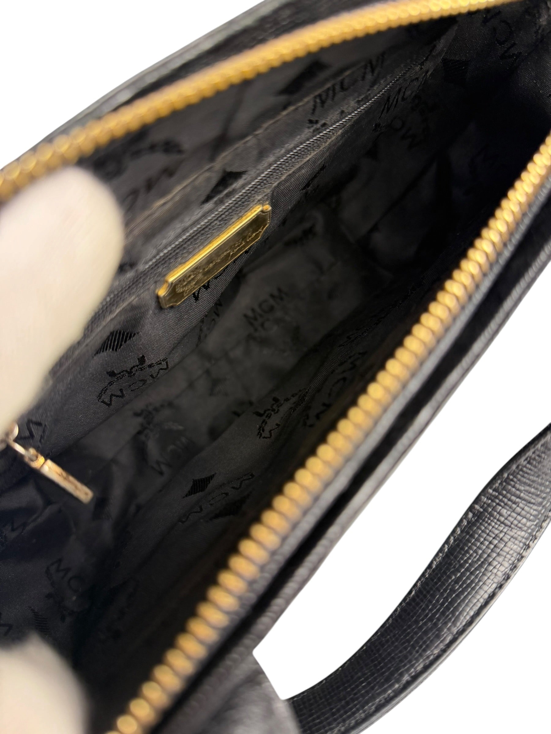 MCM Black Saffiano Leather Handbag