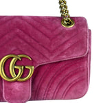 Gucci GG Marmont Pink Velour Chain Bag