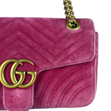 Gucci GG Marmont Pink Velour Chain Bag