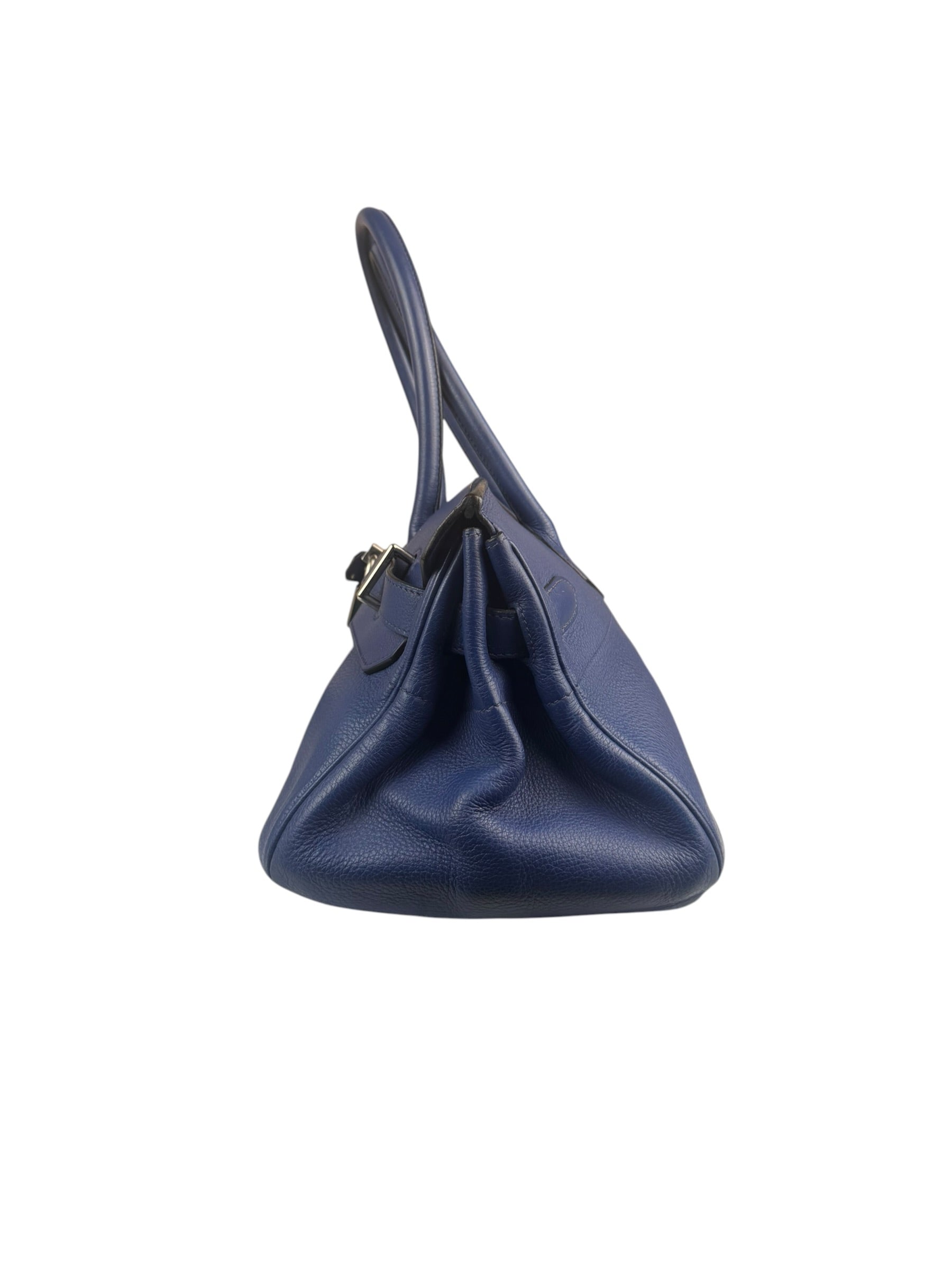 Hermes Blue Clemence Leather JPG Birkin 42 Palladium 2006