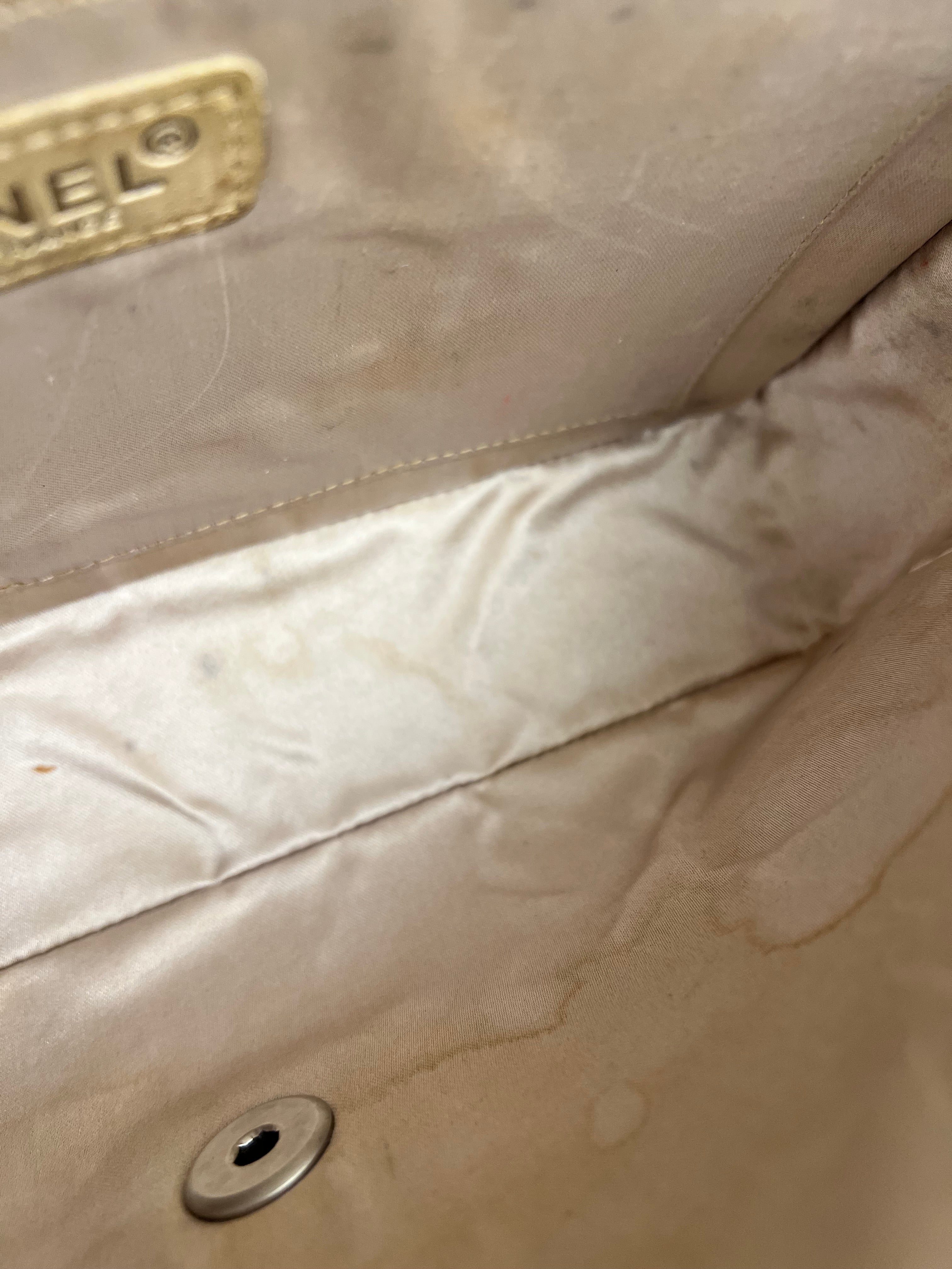 Chanel Vintage Beige Travel Line Classic Flap 2001