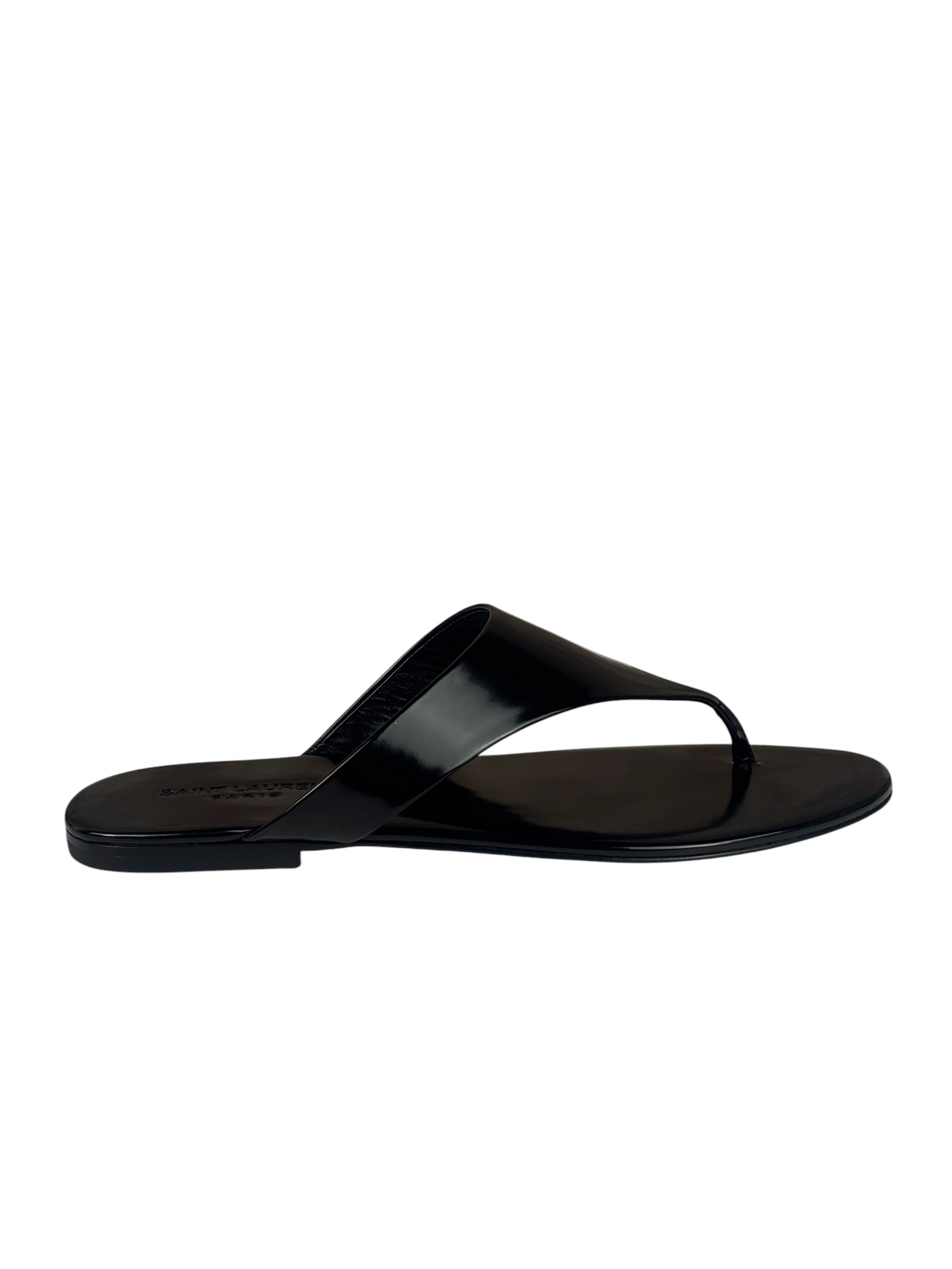 Saint Laurent Black Vitello Marilyn Sandals