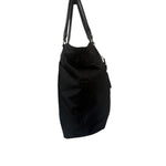 Prada Black Tessuto Nylon Leather Trim Tote Bag