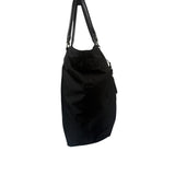 Prada Black Tessuto Nylon Leather Trim Tote Bag