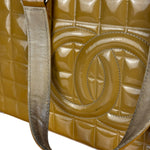Chanel Vintage Patent Chocolate Bar Bowler Bag