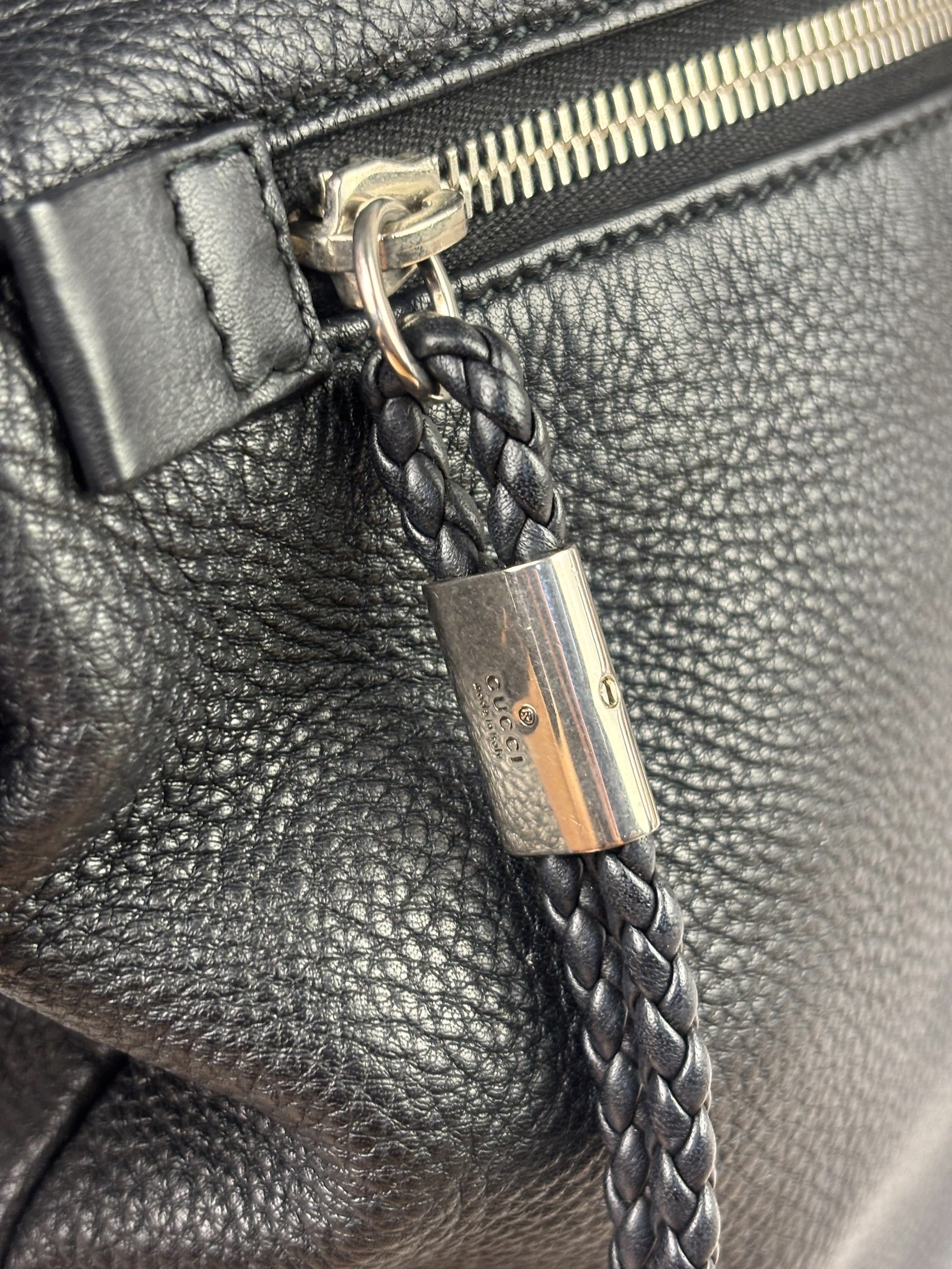 Gucci Black Leather Slouchy Hobo Bag