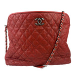 Chanel Red Caviar Quilted Leather French Riviera Hobo Bag 2011