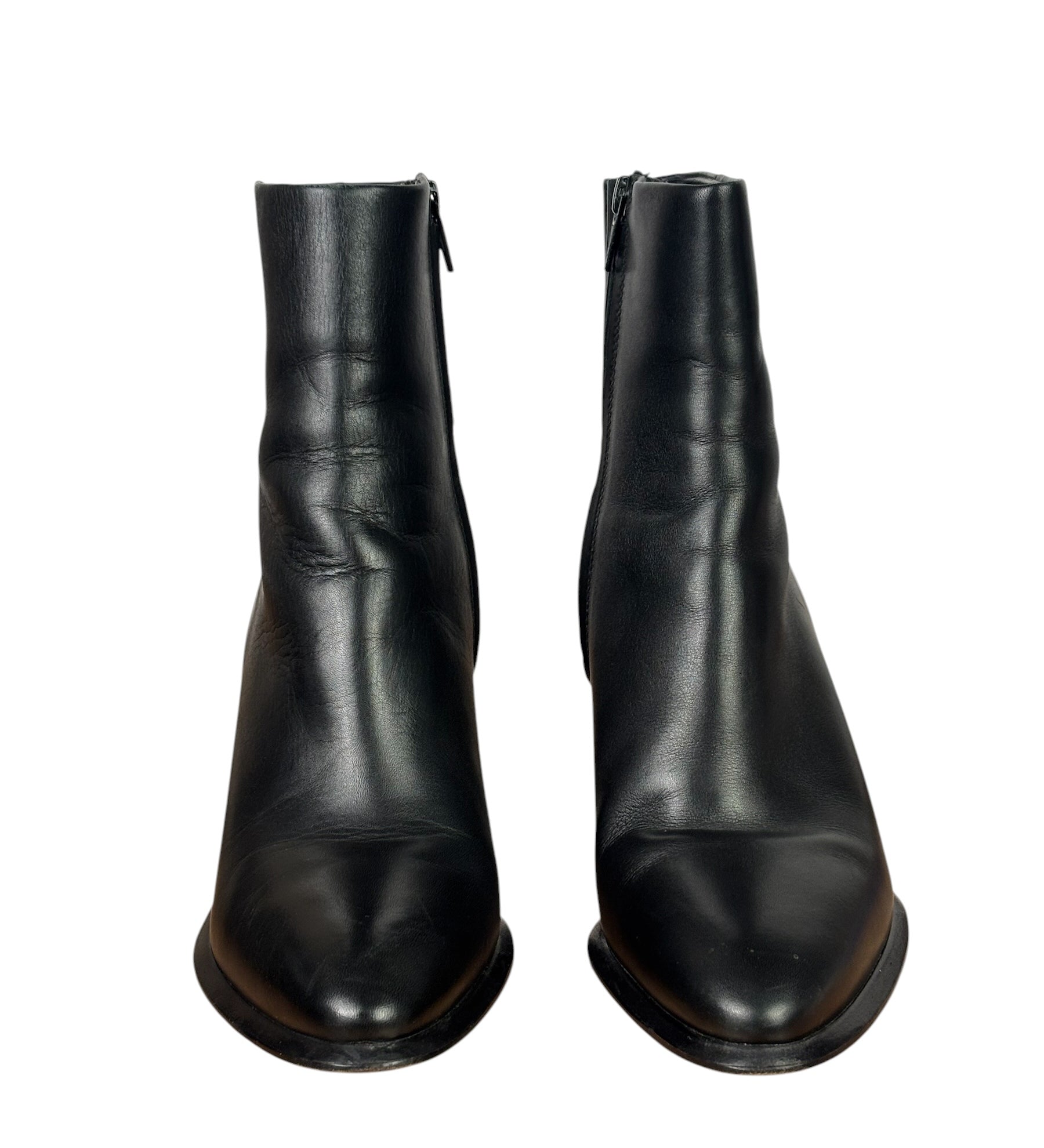 Alexander Wang Black Leather Gabi Cutout Heel Ankle Boots