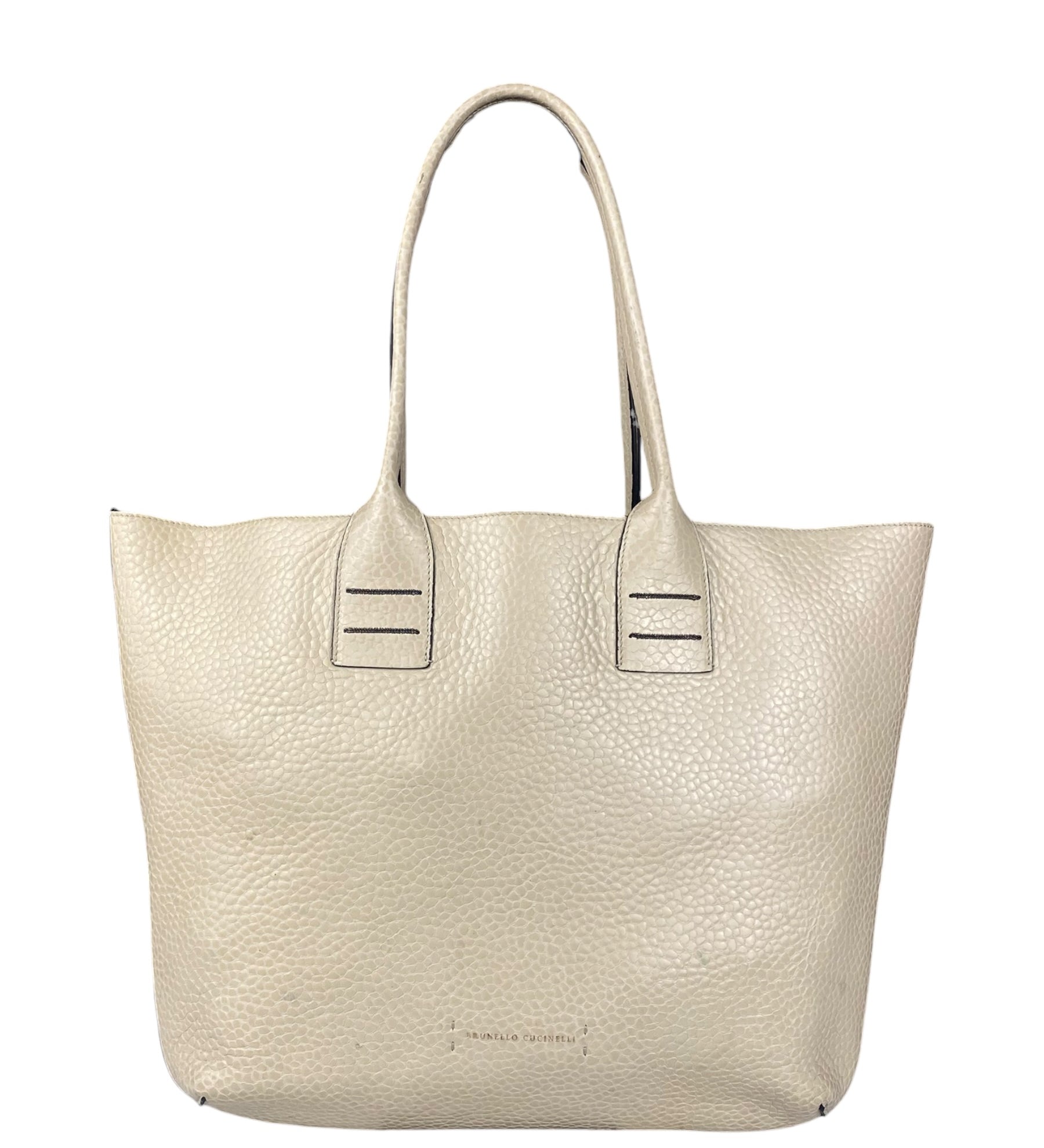 Brunello Cucinelli Cream Leather Tote