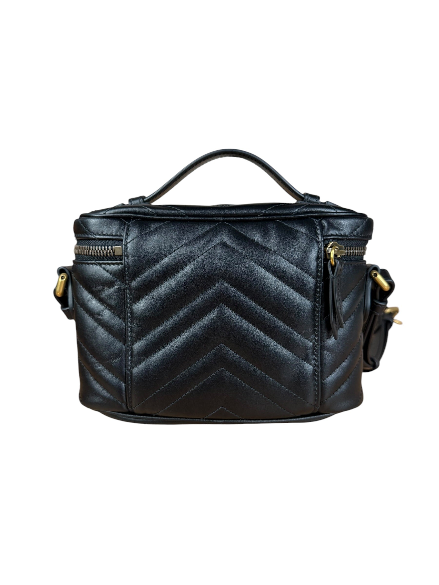 Gucci Black Marmont Vanity Shoulder/Hand Bag
