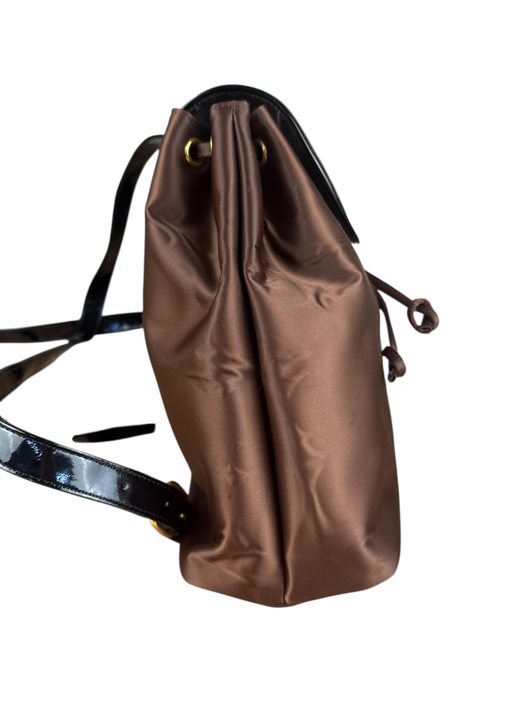 Balenciaga Vintage Brown Nylon Mini Backpack