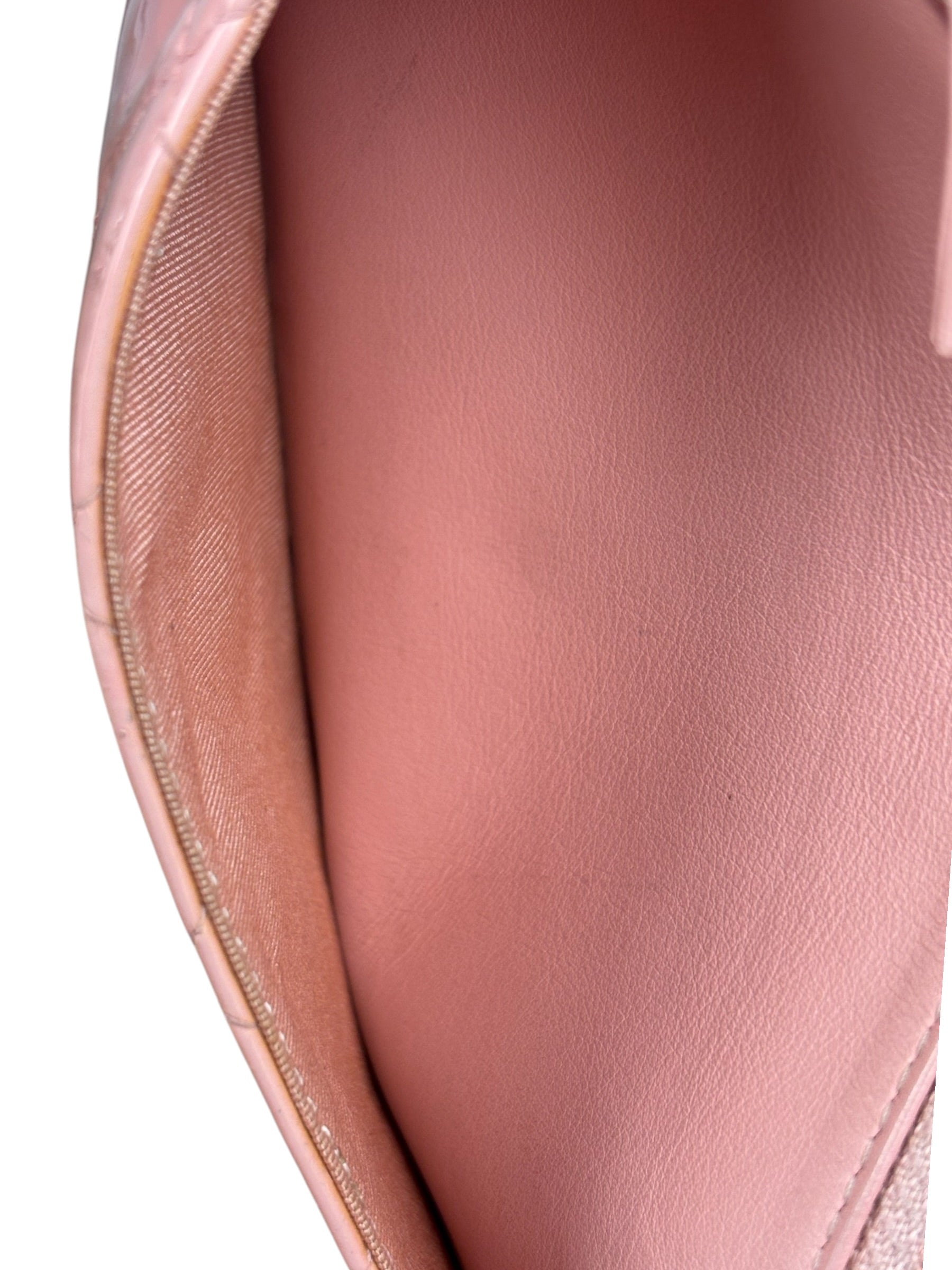 Chanel Pink Patent Quilted Wallet on Chain Bag 2012
