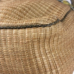 Gucci Brown Snakeskin Trim Large Raffia Positano Tote