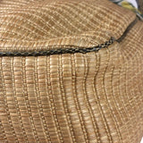 Gucci Brown Snakeskin Trim Large Raffia Positano Tote