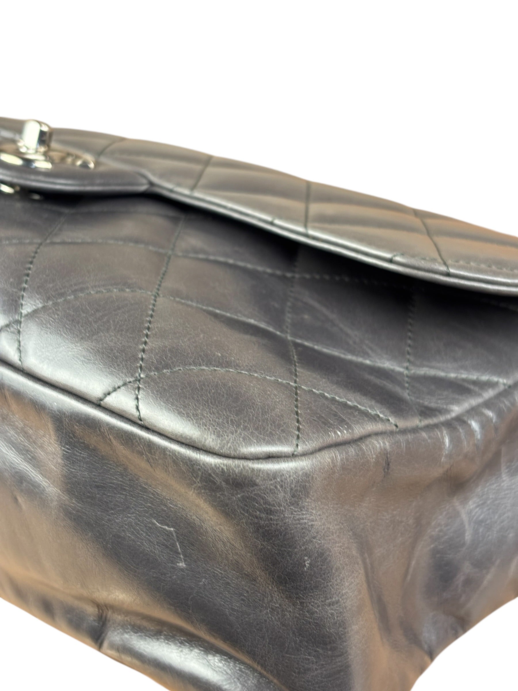 Chanel Dark Grey Cockpit Flap Shoulder Bag 2015