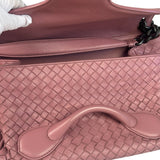 Bottega Veneta Purple Leather Rialto Intrecciato Shoulder Bag
