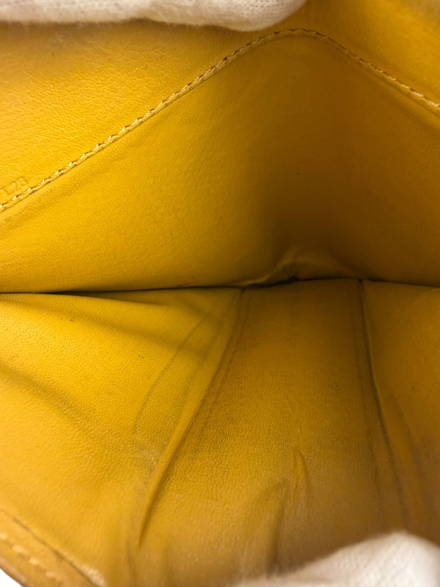 Loewe Vintage Yellow Leather Bifold Wallet