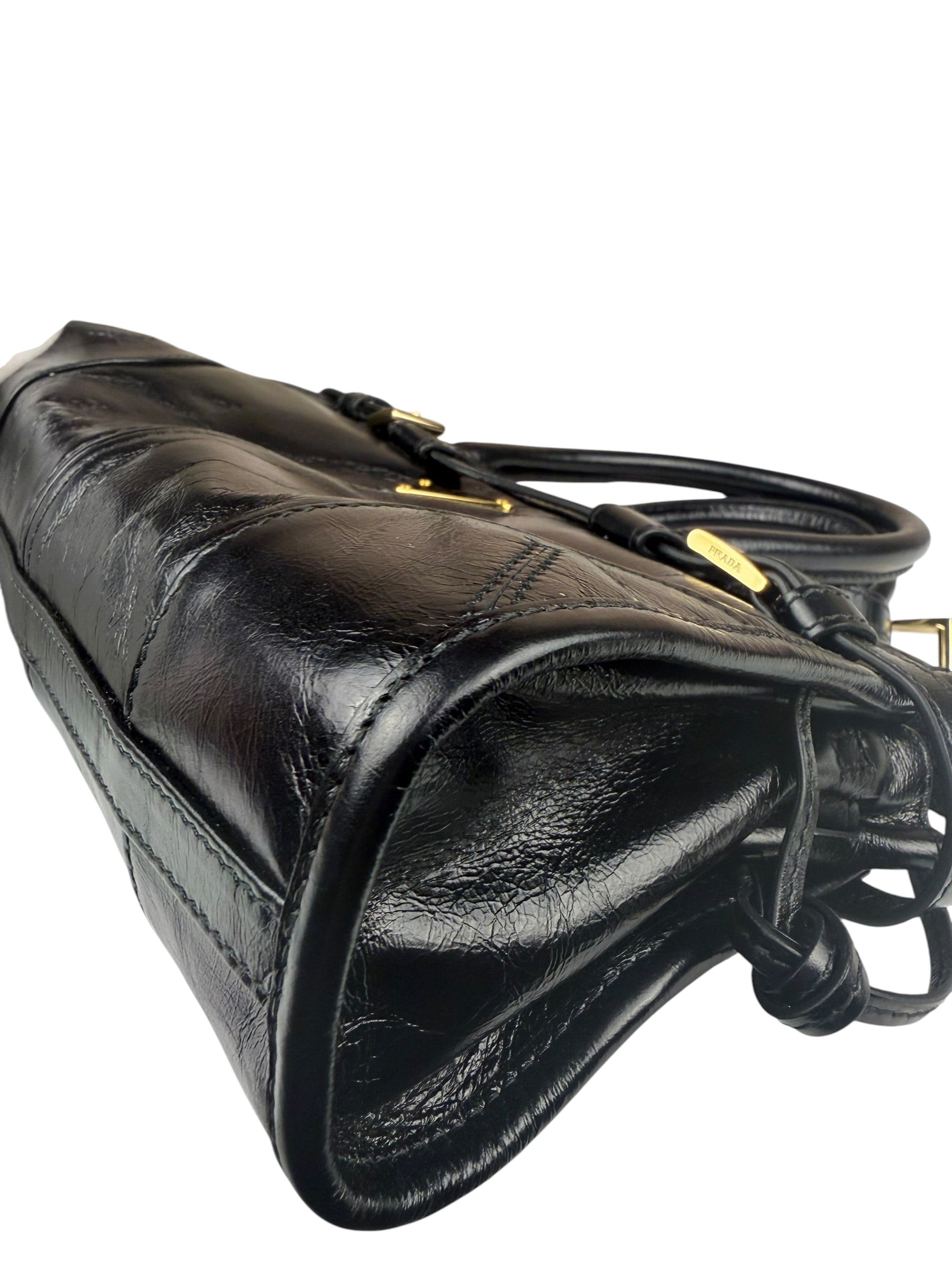 Prada Black Bonnie Calfskin Shoulder Bag