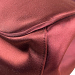 Gucci Burgundy Satin Bamboo Top Handle Bag