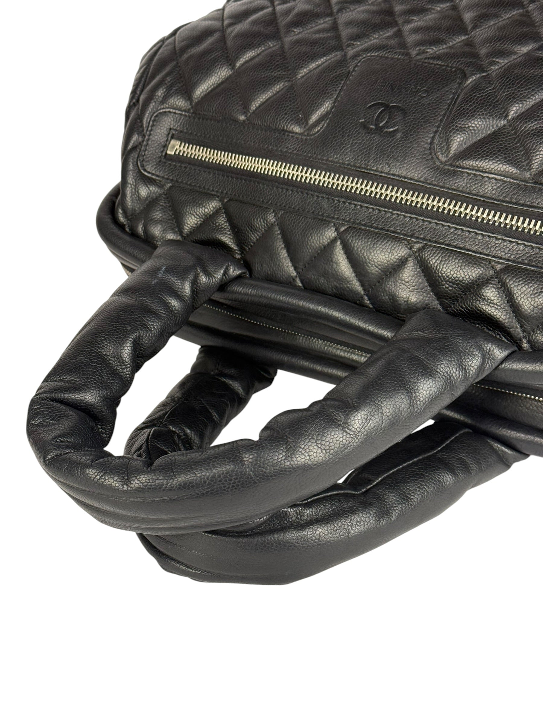 Chanel Black Caviar Quilted Coco Cocoon Bowler Bag 2009