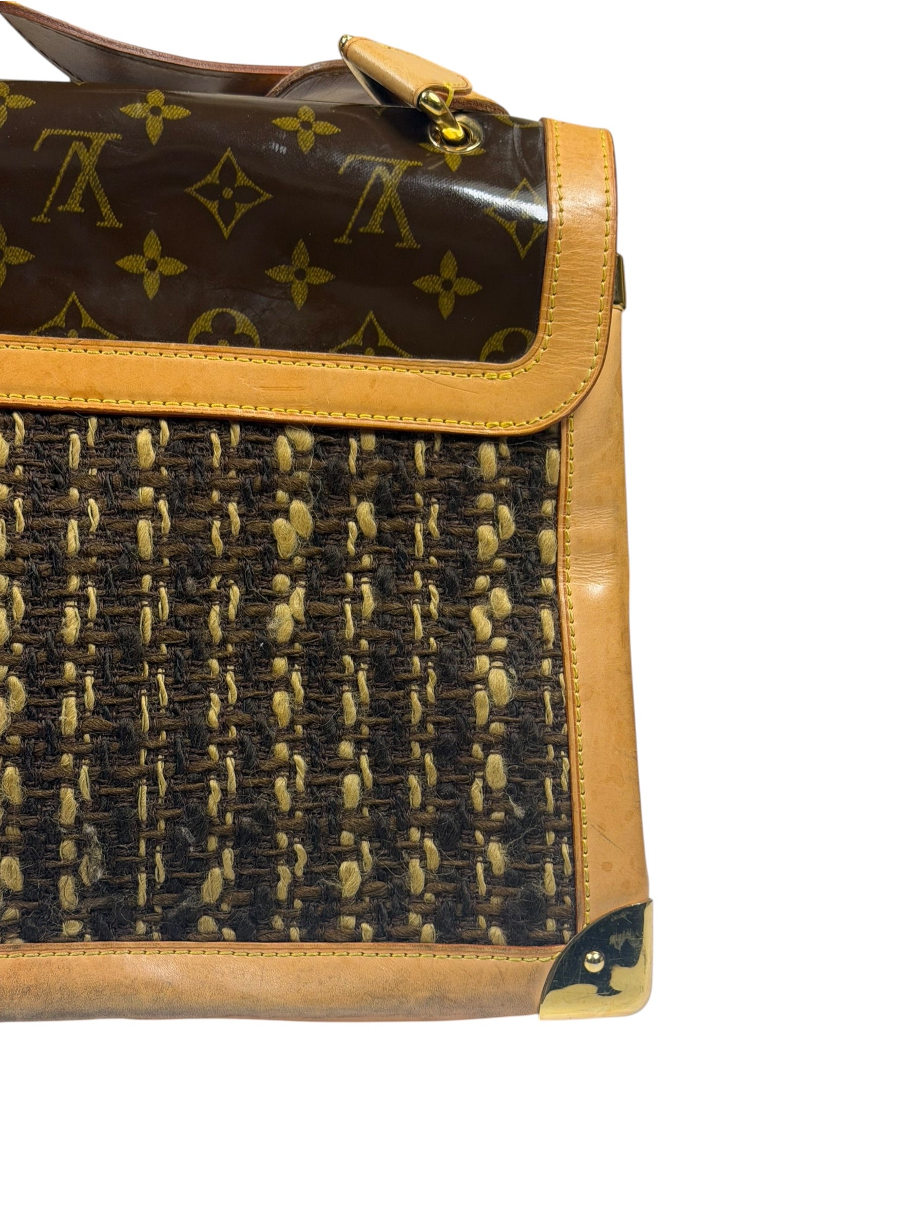 Louis Vuitton Brown Monogram Ambre Tweedy Zip GM