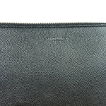 Yves Saint Laurent Black Grain De Poudre Zipped Tablet Holder