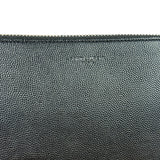 Yves Saint Laurent Black Grain De Poudre Zipped Tablet Holder
