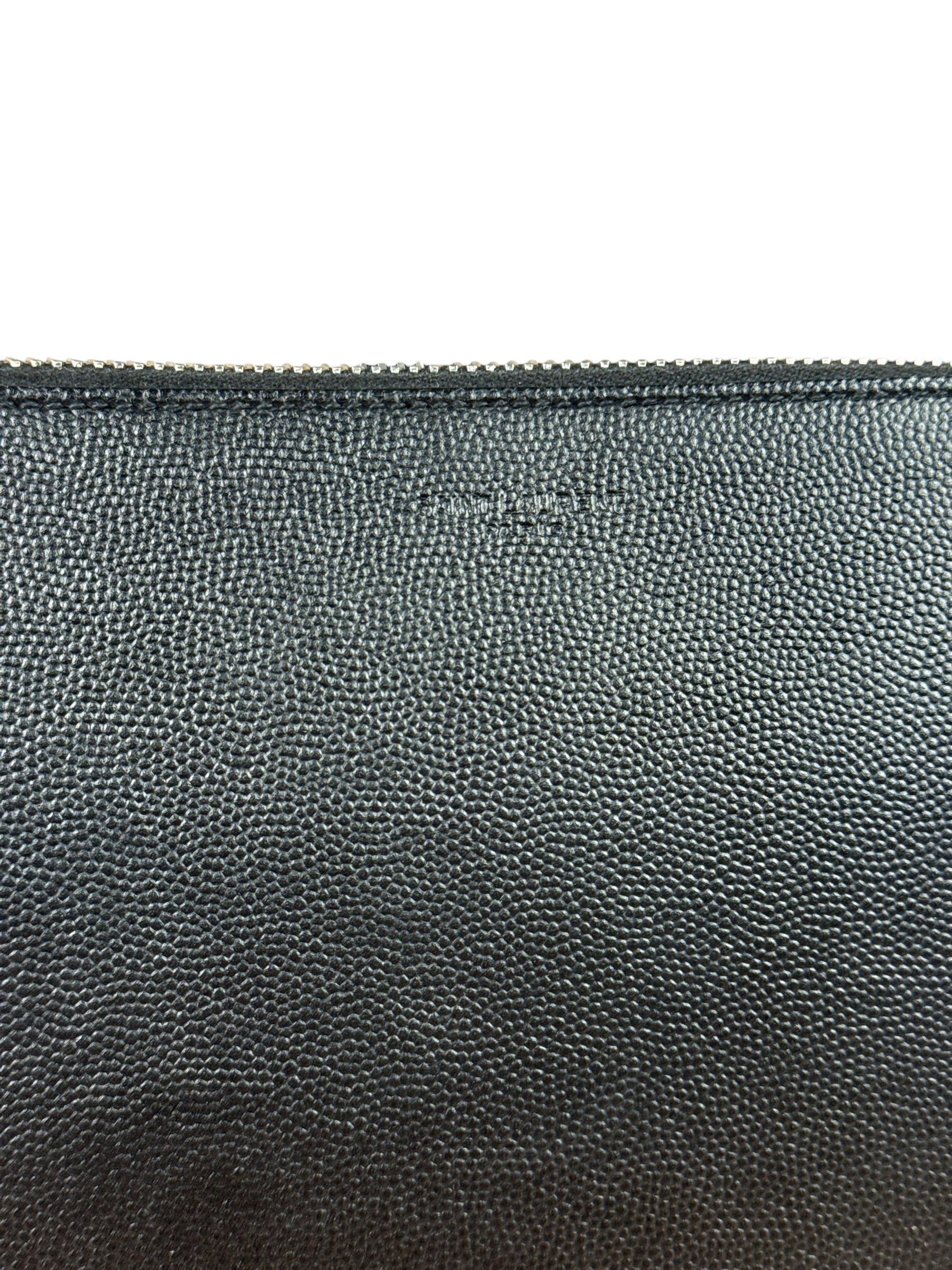 Yves Saint Laurent Black Grain De Poudre Zipped Tablet Holder