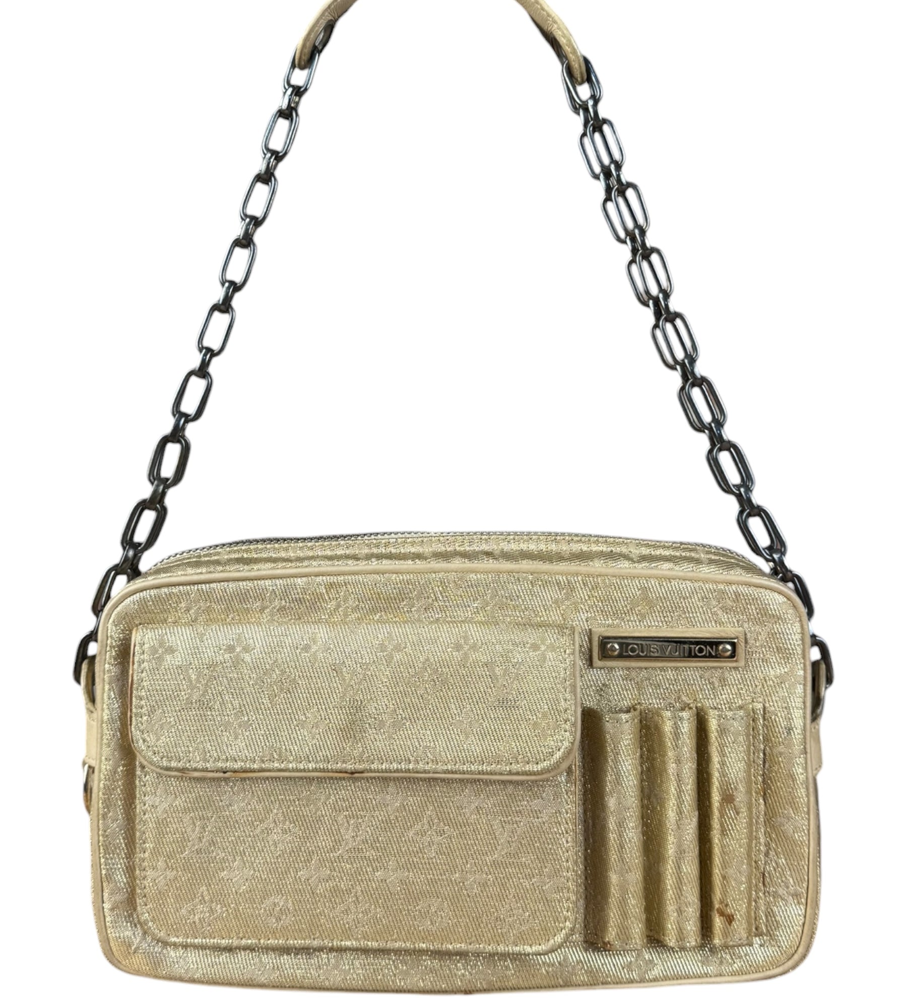 Louis Vuitton Vintage Gold Monogram Shine McKenna Pochette