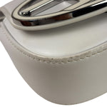 Diesel White Leather 1DR XS Two-Way Mini Bag