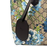 Gucci Blue/Beige GG Supreme Blooms Reversible Tote