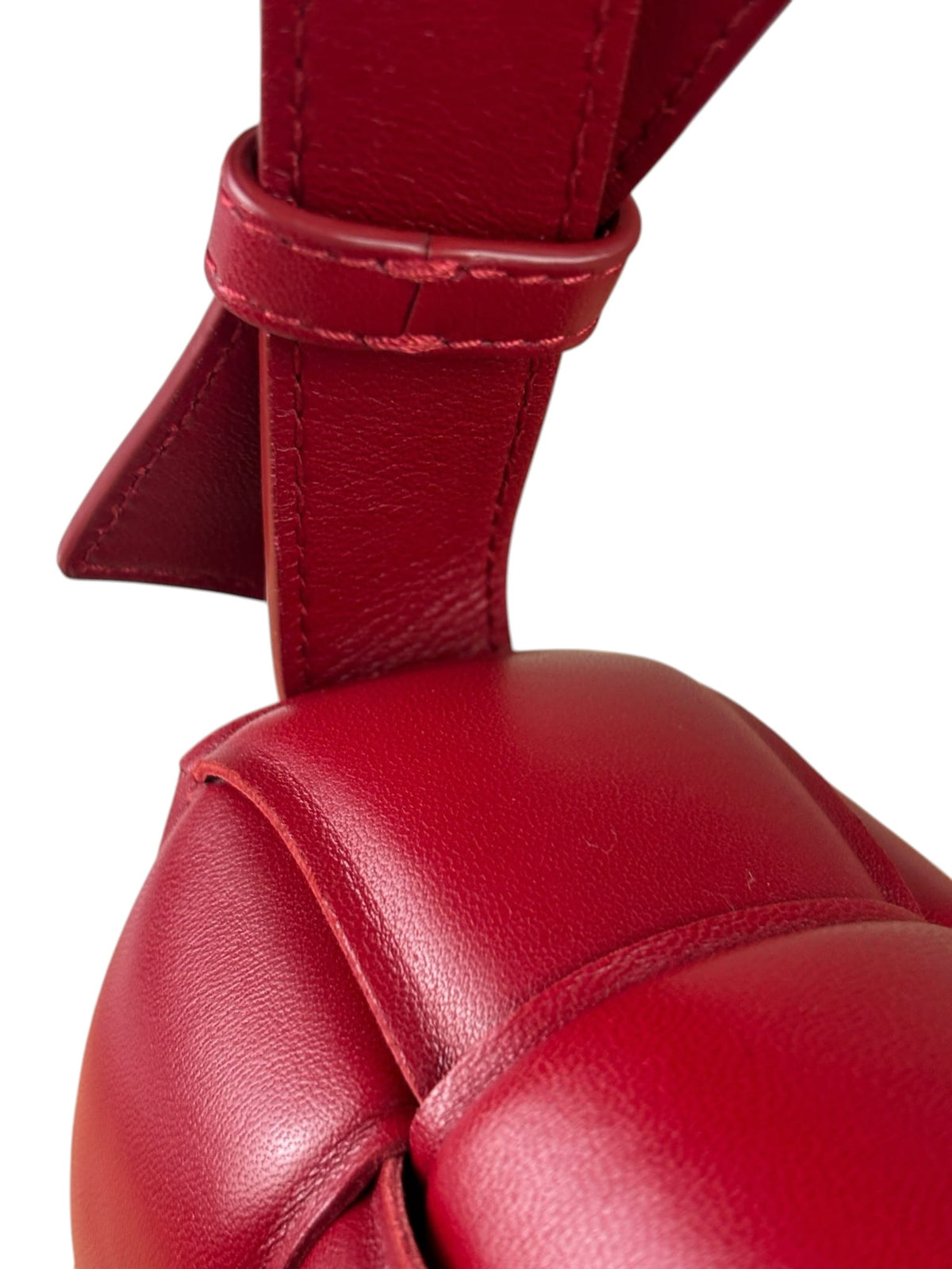 Bottega Veneta Red Intrecciato Padded Cassette Flap Bag