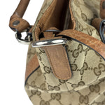 Gucci Beige/Brown Leather GG Satchel Two-Way Bag
