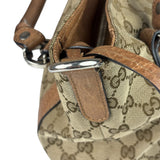 Gucci Beige/Brown Leather GG Satchel Two-Way Bag