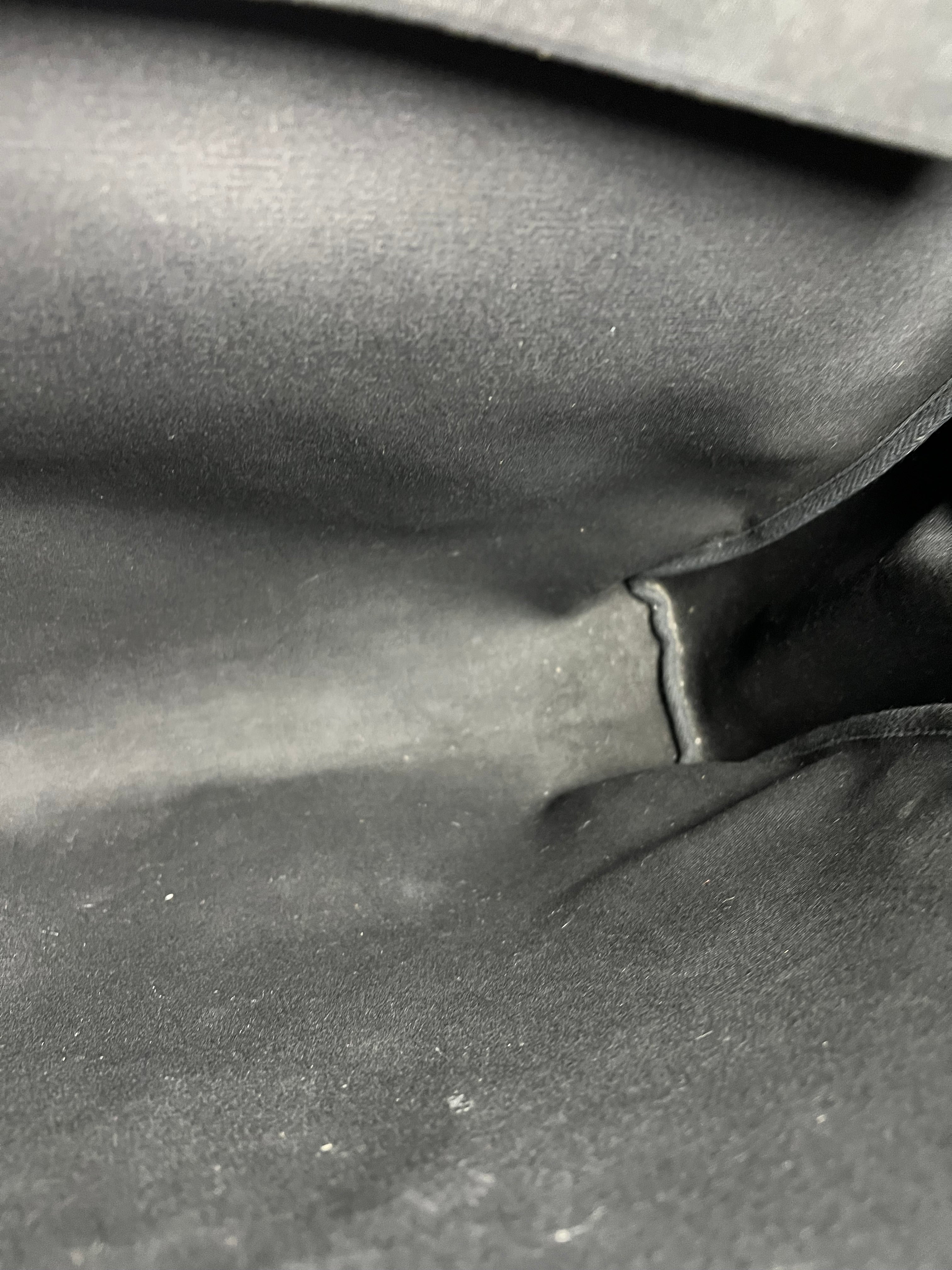 Hermes Black Toile Herbag 39 Handbag