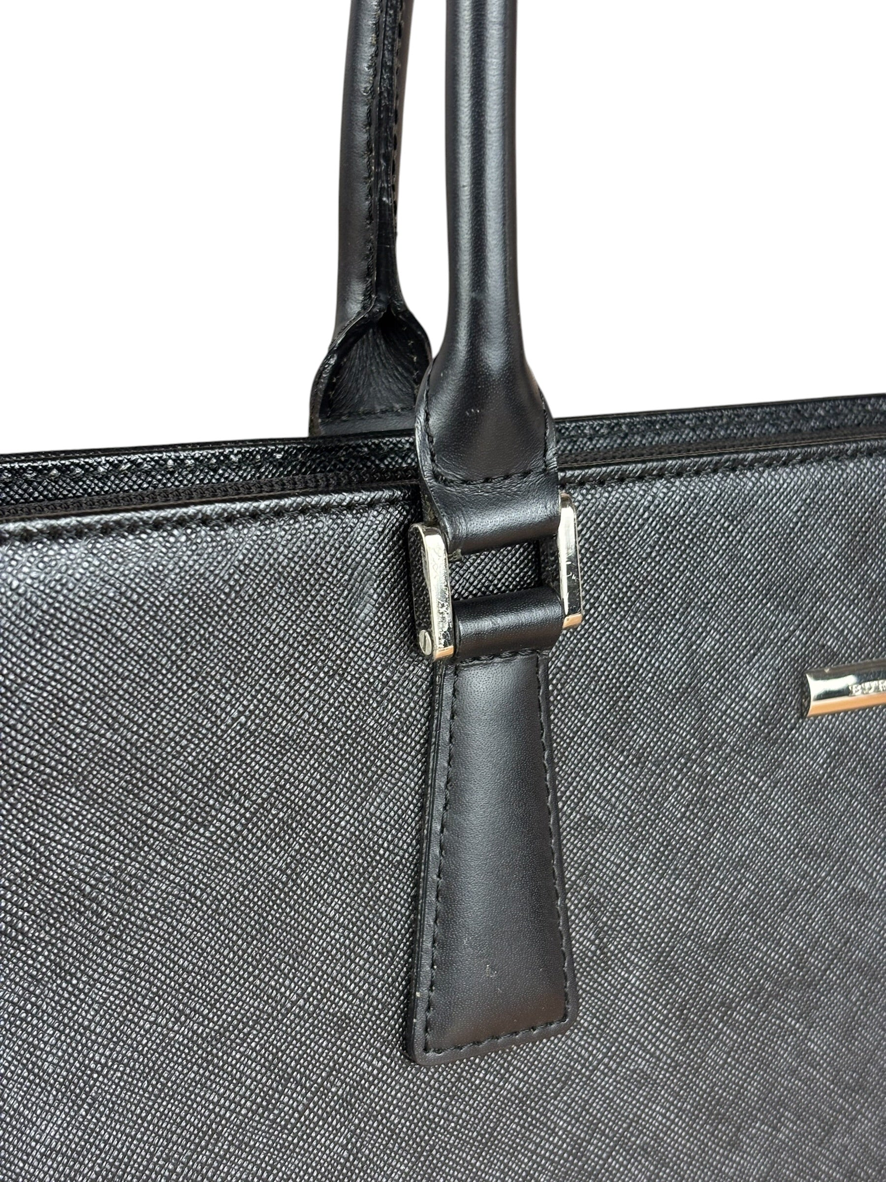 Burberry Black Saffiano Leather Tote Bag