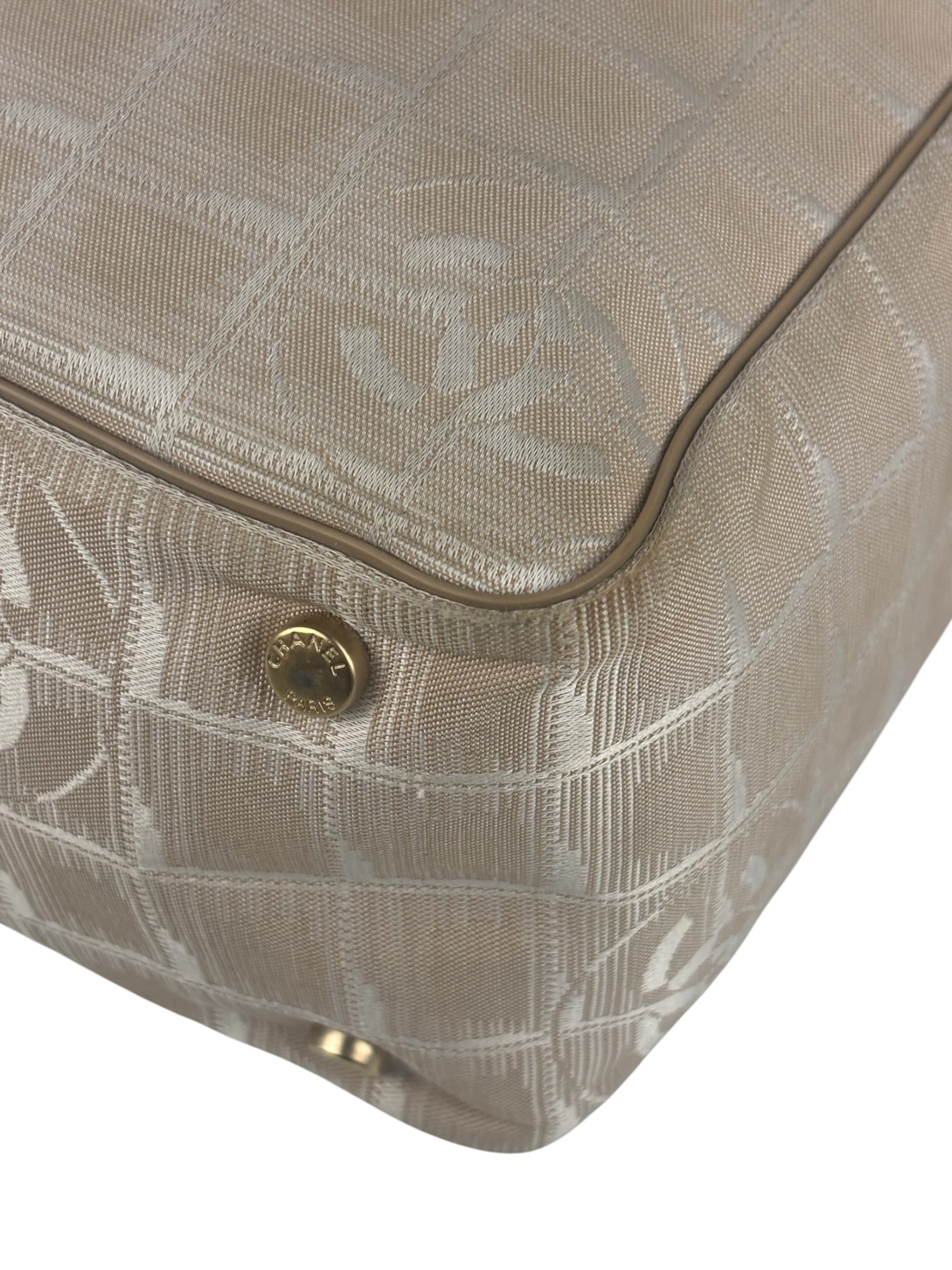 Chanel Beige Travel Line Nylon Shoulder Bag-2003