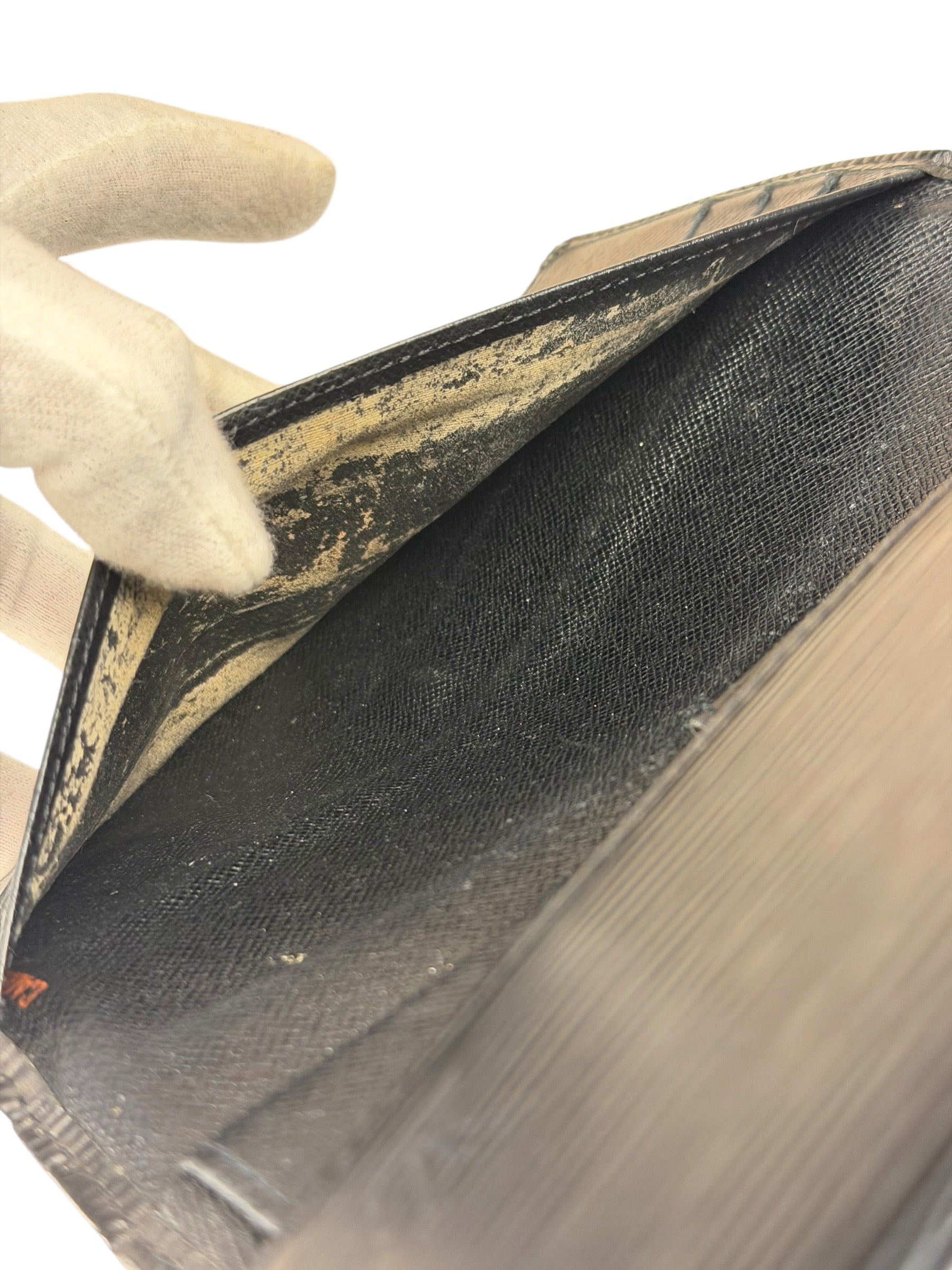 Louis Vuitton Black Epi Leather Long Wallet