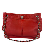 Chanel Red Quilted Leather Natural Beauty Chain Tote 2010