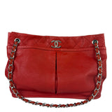 Chanel Red Quilted Leather Natural Beauty Chain Tote 2010