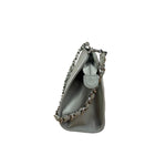 Chanel Vintage Grey Patent Leather Lucky Symbols Icon Pochette 1989