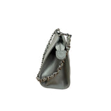 Chanel Vintage Grey Patent Leather Lucky Symbols Icon Pochette 1989