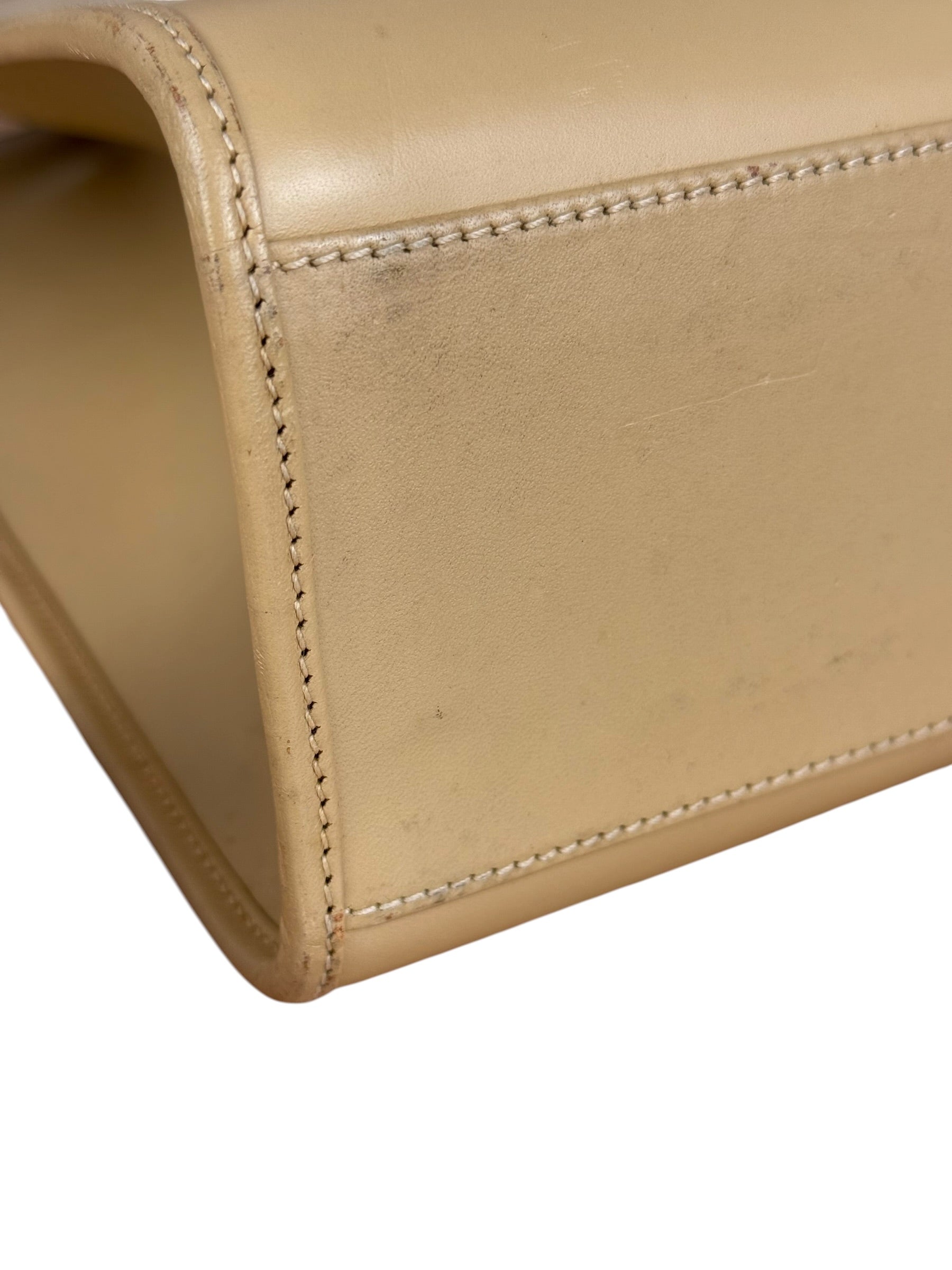 Gucci Vintage Beige Leather Jackie Tote Bag