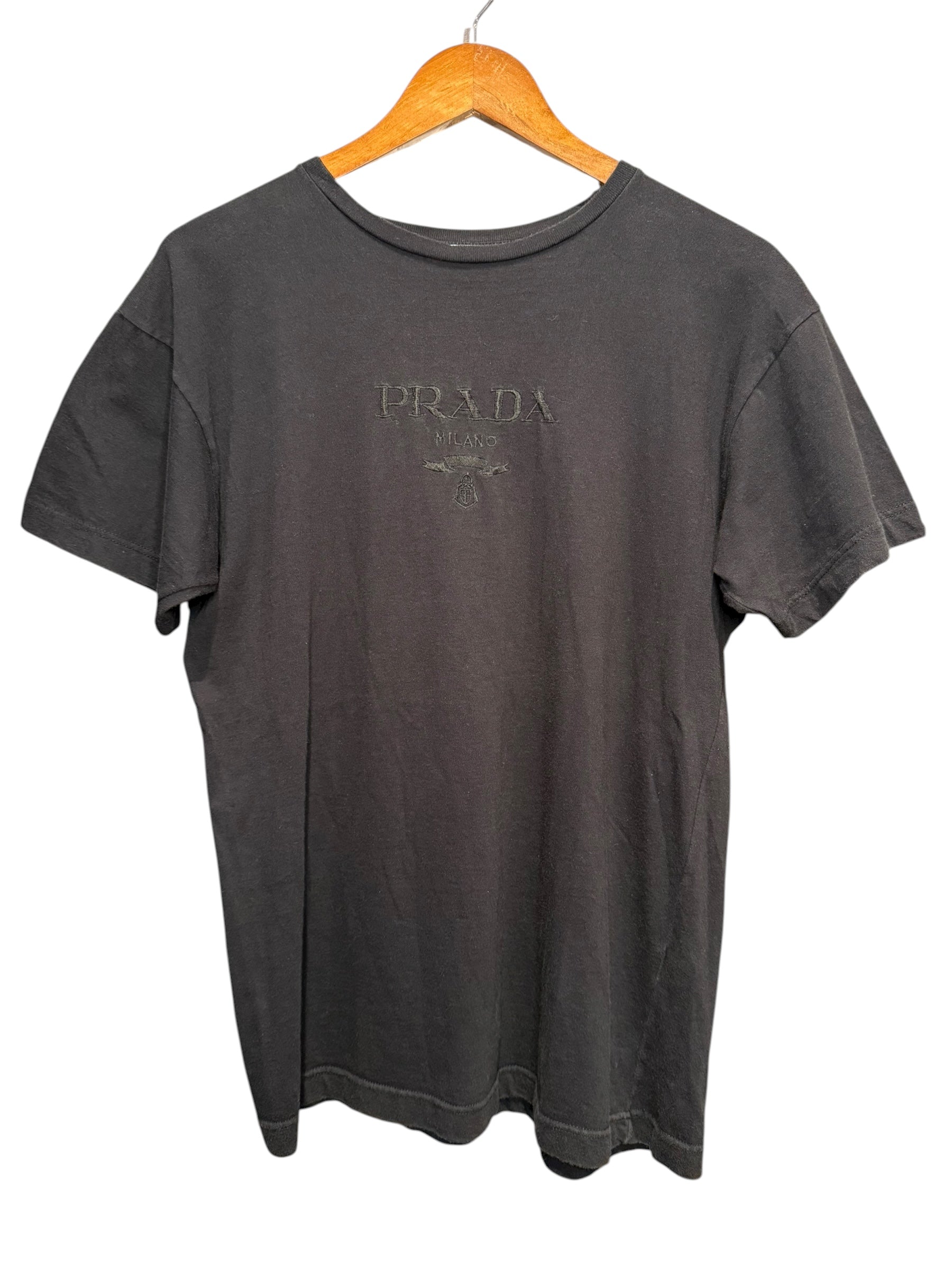 Prada Logo Black Short Sleeve