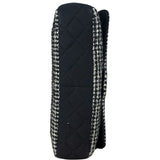 Chanel Black CC Quilted Jersey and Tweed Chain Flap Bag 2014