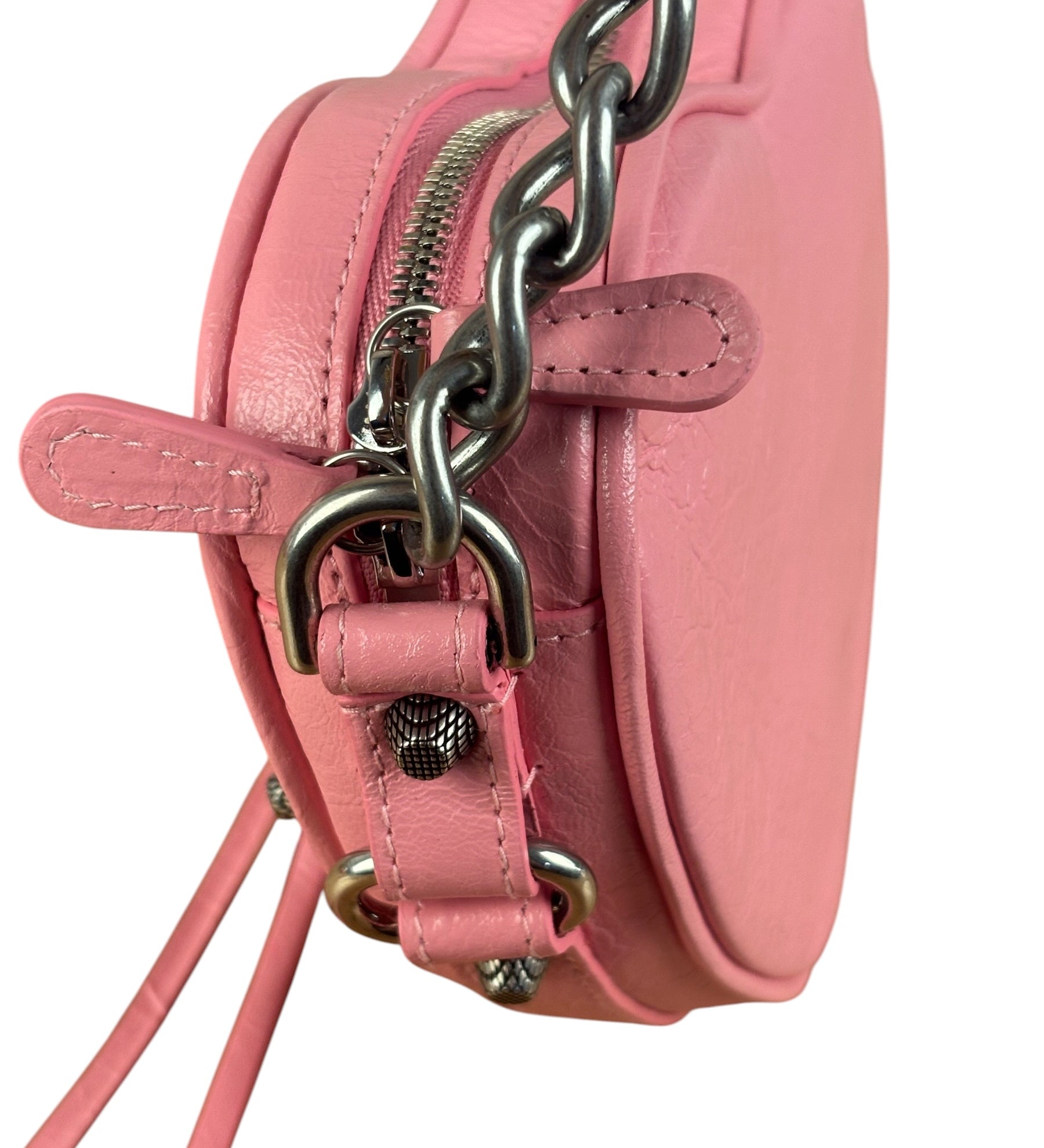 Balenciaga Pink Le Cagole Heart Mini Bag