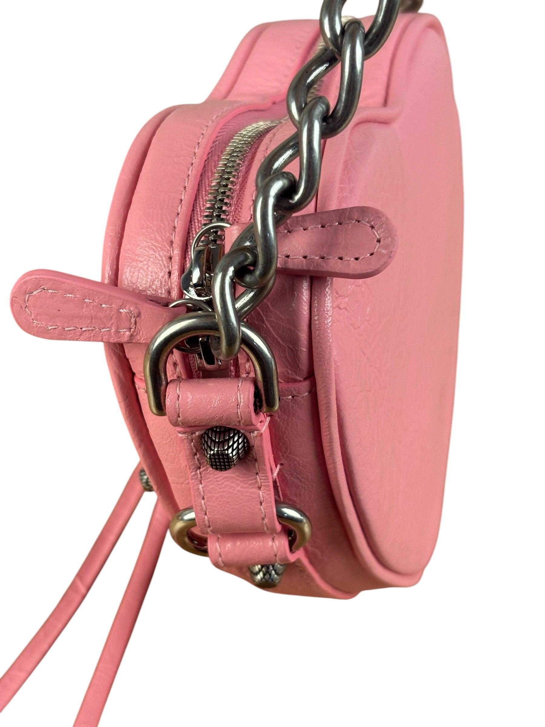 Balenciaga Pink Le Cagole Heart Mini Bag