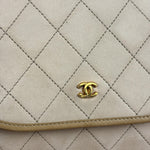 Chanel Beige Leather Trim Matelasse Mini Shoulder Bag 2009