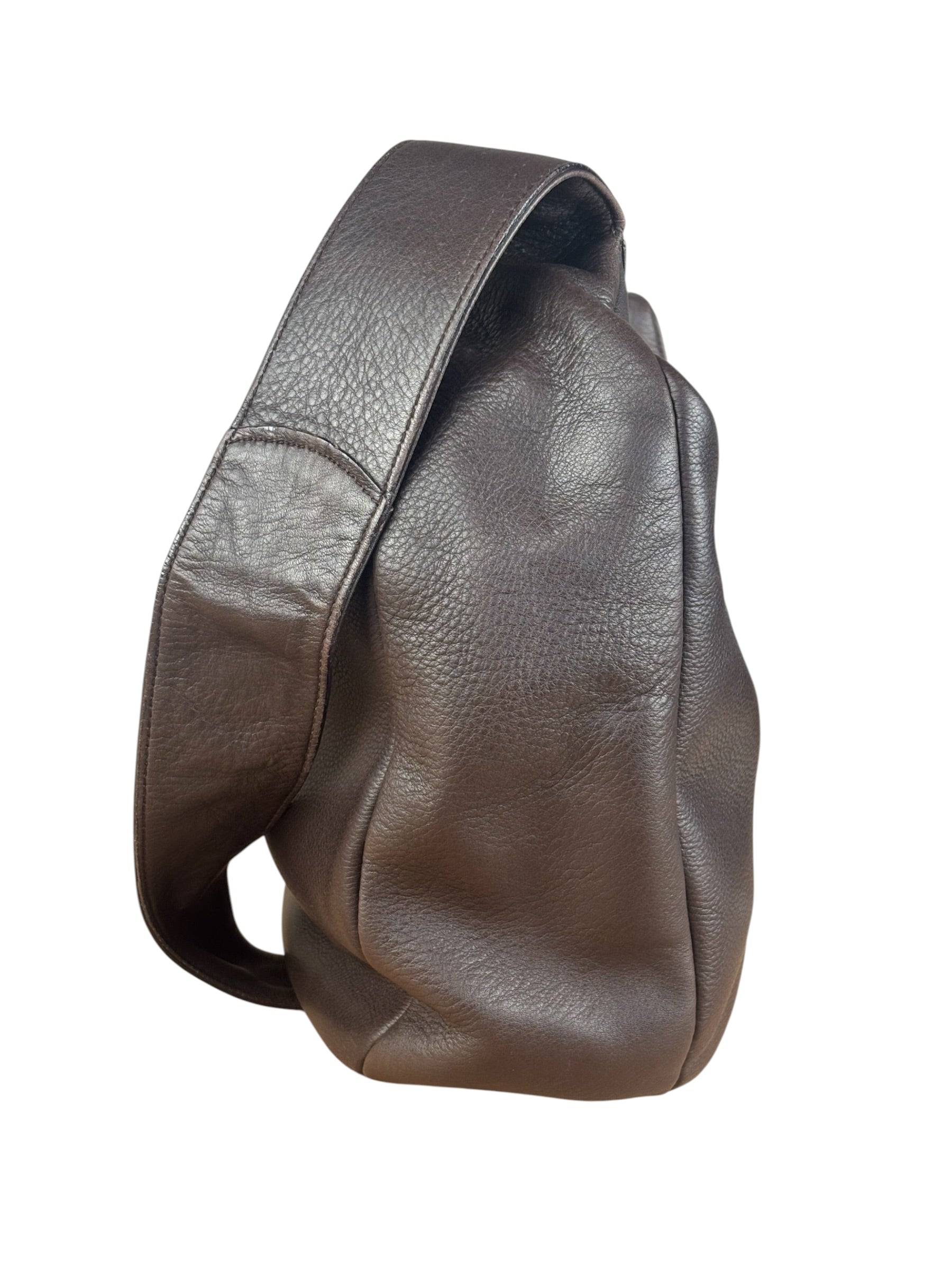 Ferragamo Vintage Brown Leather Hobo Bag