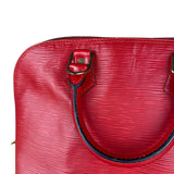 Louis Vuitton Red Epi Alma Handbag